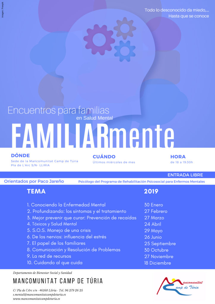 cartel encuentro familias enfermos mentales