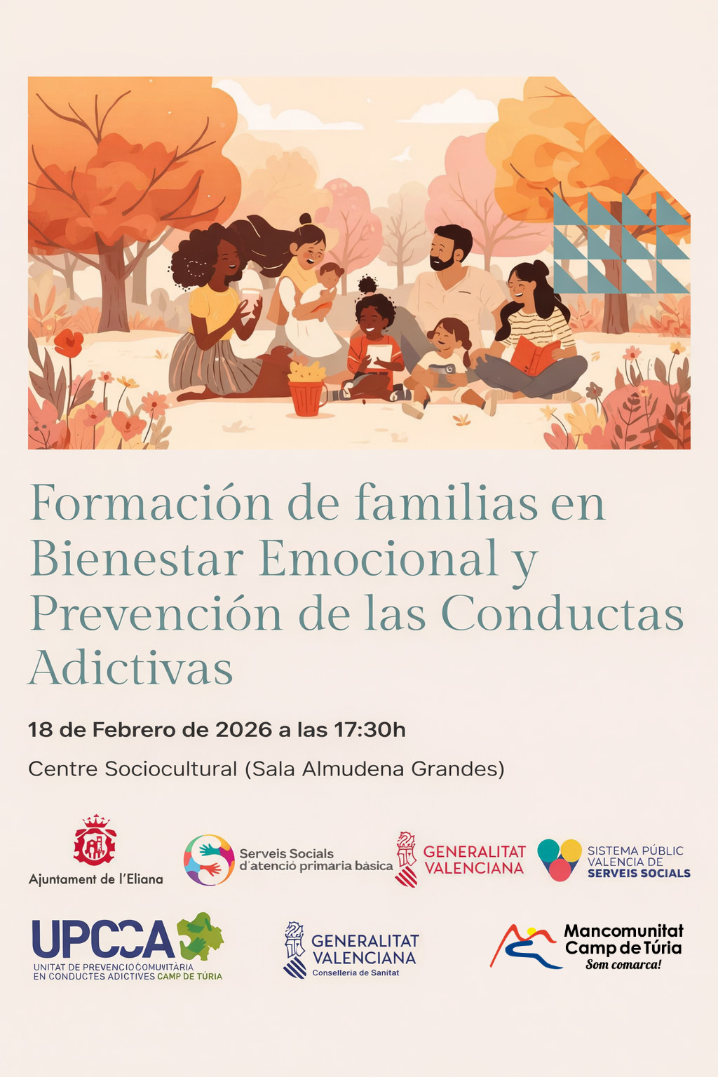 Cartel formación familias bienestar emocional Eliana_web